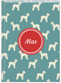 Thumbnail for Personalized Dogs Journal IX - Teal Background - Bedlington Terrier - Front View