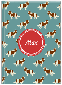 Thumbnail for Personalized Dogs Journal IX - Teal Background - Cavalier King Charles Spaniel - Front View