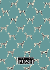 Thumbnail for Personalized Dogs Journal IX - Teal Background - Dalmatian - Back View