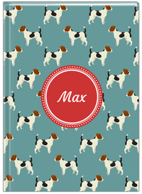 Thumbnail for Personalized Dogs Journal IX - Teal Background - Jack Russell Terrier - Front View