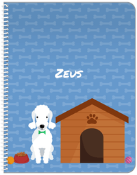 Thumbnail for Personalized Dogs Notebook XVI - Blue Background - Bedlington Terrier - Front View