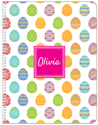Thumbnail for Personalized Easter Notebook IV - Easter Eggs - Square Nameplate - Front View