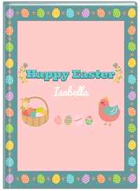 Thumbnail for Personalized Easter Journal VII - Easter Eggs - Pink Background - Front View