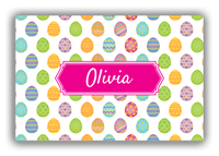 Thumbnail for Personalized Easter Canvas Wrap & Photo Print IV - Egg Pattern - Decorative Rectangle Nameplate - Front View