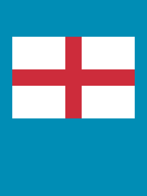 England Flag T-Shirt - Teal - Decorate View