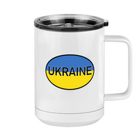Thumbnail for Euro Oval Coffee Mug Tumbler with Handle (15 oz) - Ukraine - Right View
