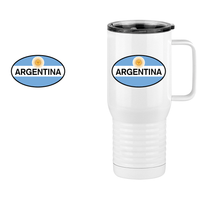 Thumbnail for Euro Oval Travel Coffee Mug Tumbler with Handle (20 oz) - Argentina - Design View