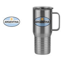 Thumbnail for Euro Oval Travel Coffee Mug Tumbler with Handle (20 oz) - Argentina - Design View