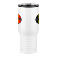 Thumbnail for Euro Oval Travel Coffee Mug Tumbler with Handle (20 oz) - Belgium - Front View