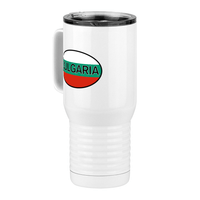 Thumbnail for Euro Oval Travel Coffee Mug Tumbler with Handle (20 oz) - Bulgaria - Front Left View