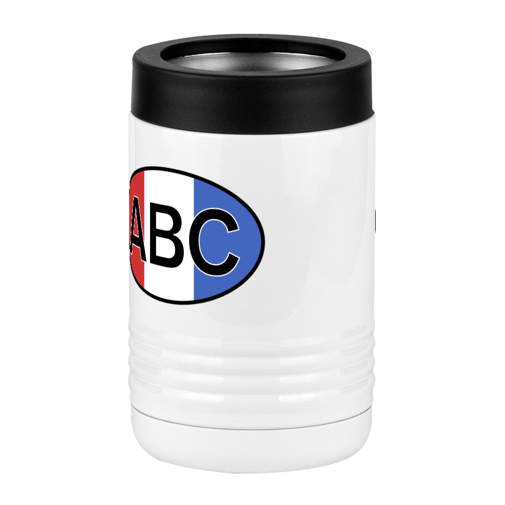 Personalized Euro Oval Beverage Holder - Vertical Stripes - Front Left View