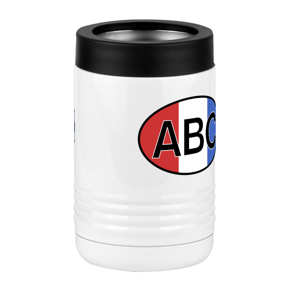 Personalized Euro Oval Beverage Holder - Vertical Stripes - Front Right View