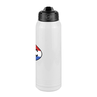 Thumbnail for Personalized Euro Oval Water Bottle (30 oz) - Horizontal Stripes - Right View