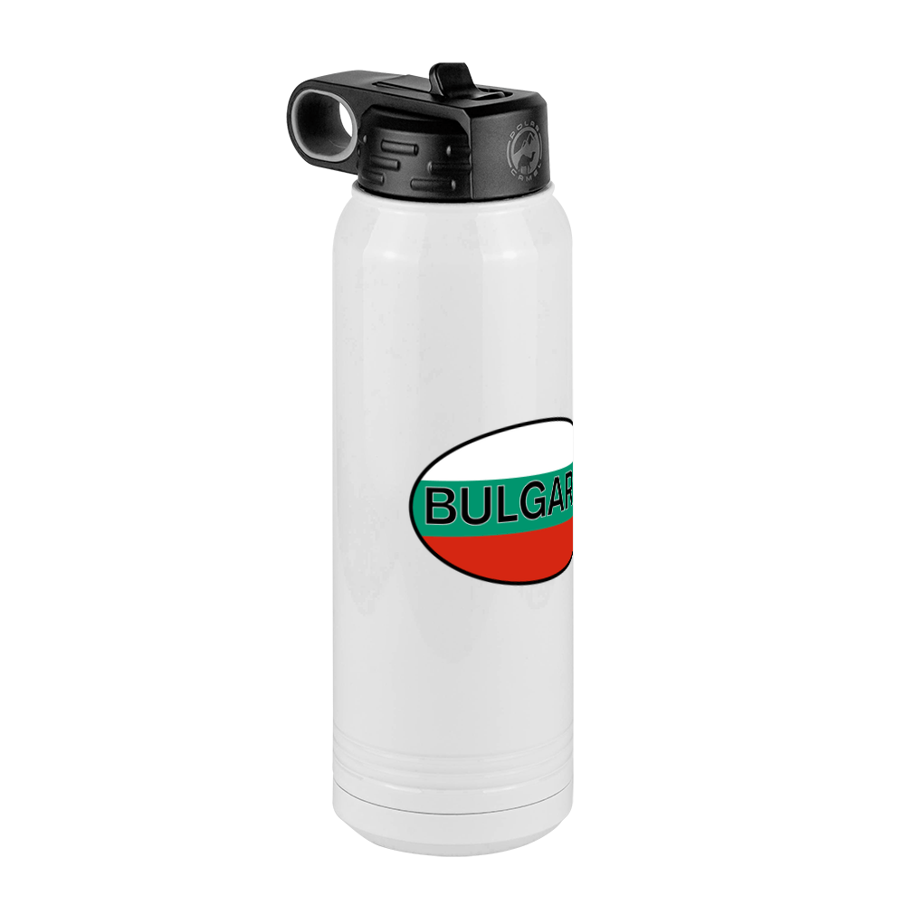 Euro Oval Water Bottle (30 oz) - Bulgaria - Front Left View