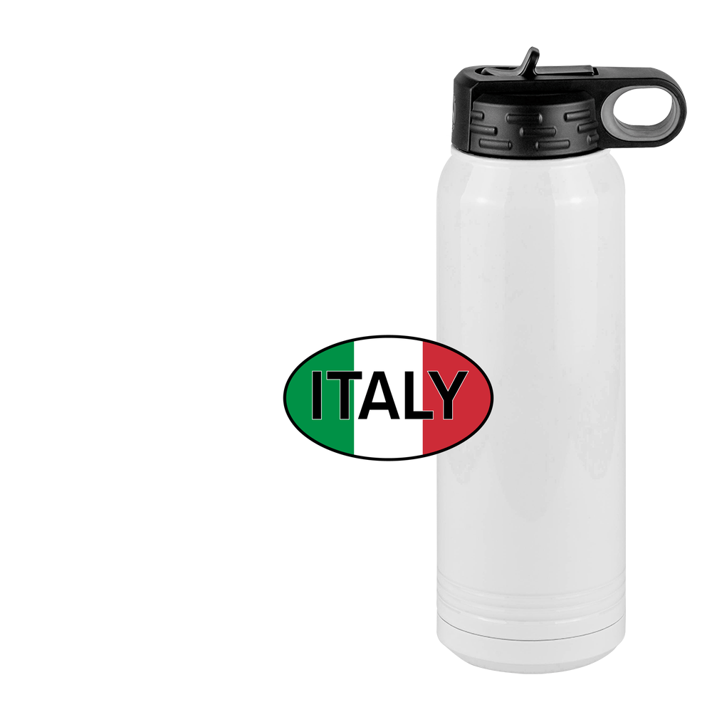 Euro Oval Water Bottle (30 oz) - Italy - Design View