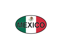 Thumbnail for Euro Oval Water Bottle (30 oz) - Mexico - Graphic View