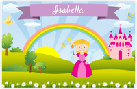 Thumbnail for Personalized Fairy Placemat II - Rainbow Castle - Blonde Fairy -  View