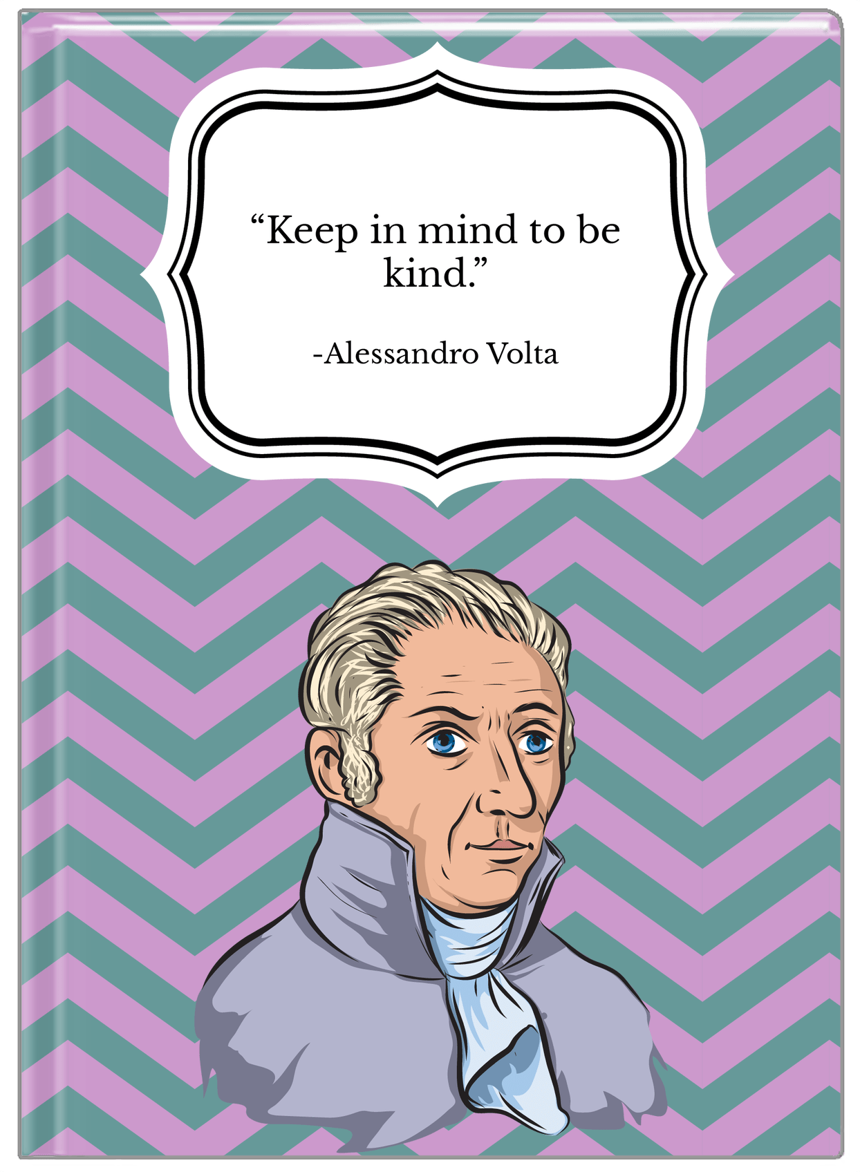 Famous Quotes Journal - Alessandro Volta - Front View