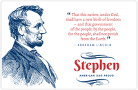 Thumbnail for Personalized Famous Quotes Placemat - Abraham Lincoln -  View