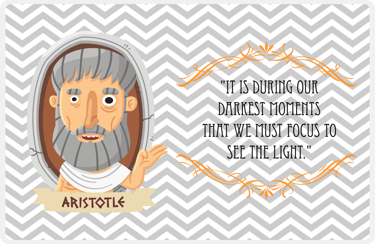 Personalized Famous Quotes Placemat - Aristotle -  View