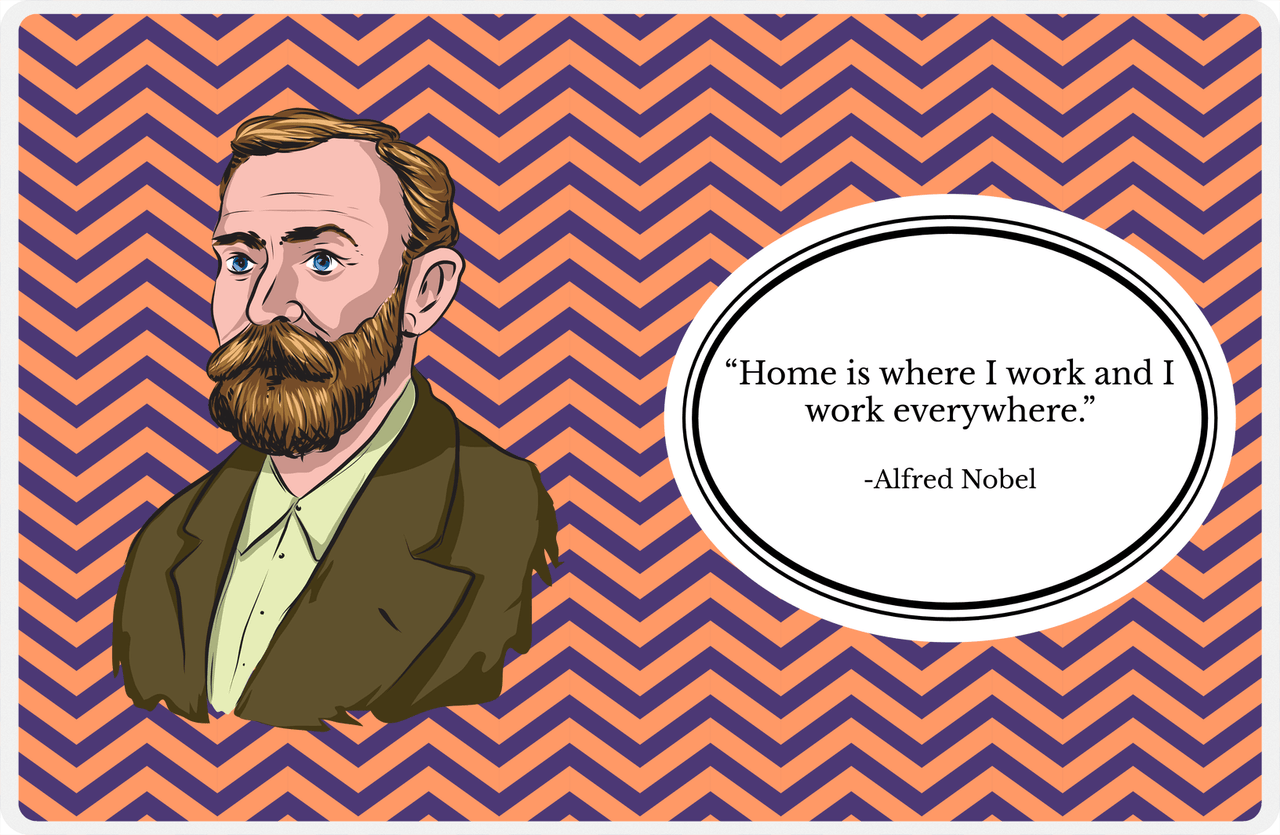 Famous Quotes Placemat - Alfred Nobel -  View