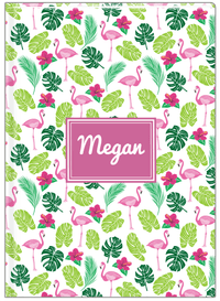 Thumbnail for Personalized Flamingos Journal I - Hibiscus - Rectangle Nameplate - Front View