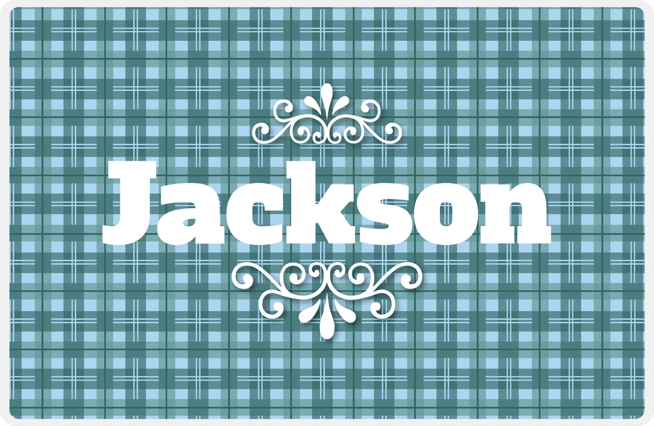 Personalized Flannel / Plaid Placemat VII - Western Flare -  View