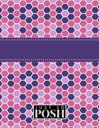 Thumbnail for Personalized Flower Comb Notebook - Purple and White - Ribbon Nameplate - Back View