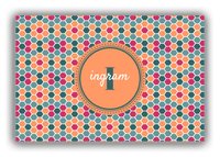 Thumbnail for Personalized Flower Comb Canvas Wrap & Photo Print - Orange with Circle Nameplate - Front View