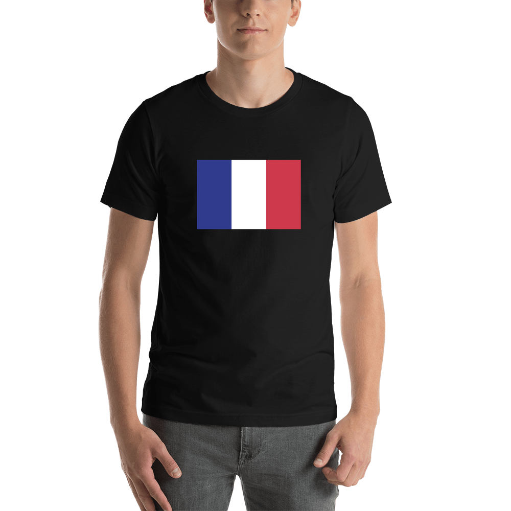 France Flag T-Shirt - Black - Shirt View