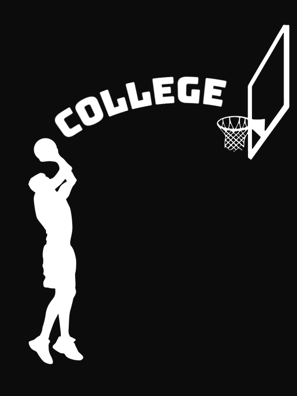 Personalized Funny Basketball T-Shirt - Black - College - Decorate View
