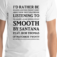 Thumbnail for Funny Santana Smooth T-Shirt - White - Shirt Close-Up View