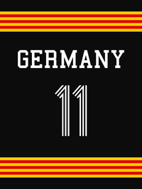 Thumbnail for Personalized Germany Jersey Number T-Shirt - Triple Stripe - Decorate View