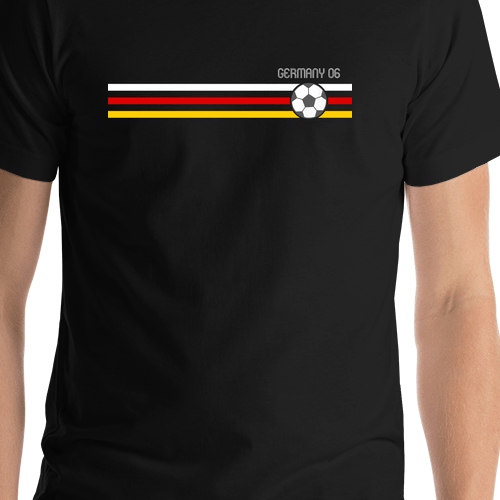 Personalized Germany 2006 World Cup Soccer T-Shirt - Black - Shirt Close-Up View