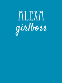 Thumbnail for Personalized Girlboss T-Shirt - Aqua - Decorate View