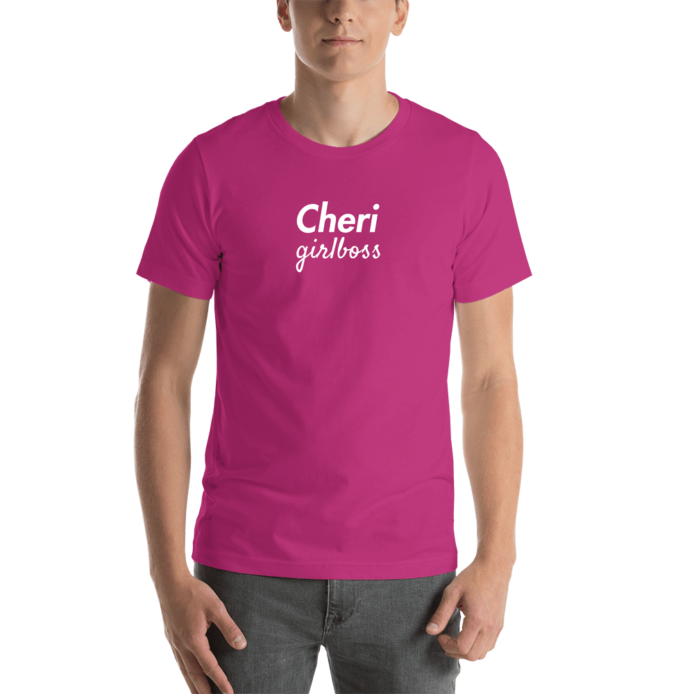 Personalized Girlboss T-Shirt - Berry - Shirt View