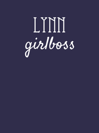 Thumbnail for Personalized Girlboss T-Shirt - Heather Midnight Navy - Decorate View