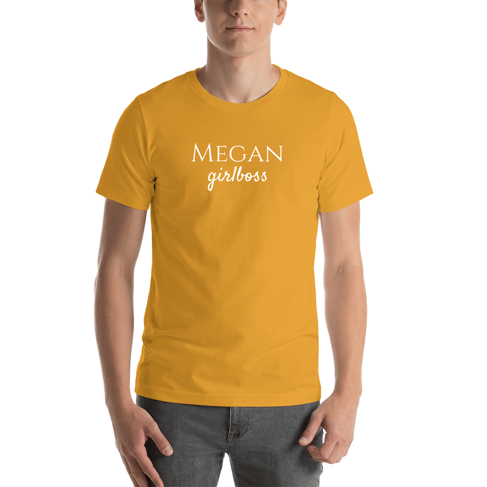 Personalized Girlboss T-Shirt - Mustard - Shirt View