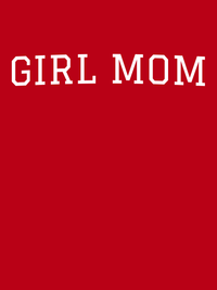 Thumbnail for Personalized Girl Mom T-Shirt - Red - Decorate View