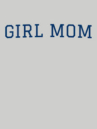 Thumbnail for Personalized Girl Mom T-Shirt - Grey - Decorate View