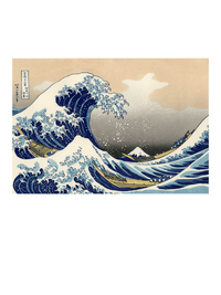 Thumbnail for Great Wave Off Kanagawa T-Shirt - White - Decorate View