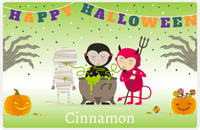 Thumbnail for Personalized Halloween Placemat IV - Cauldron Fun - Green Background -  View