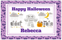 Thumbnail for Personalized Halloween Placemat XIV - Happy Halloween - Mummy -  View