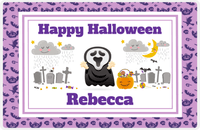Thumbnail for Personalized Halloween Placemat XIV - Happy Halloween - Screamer -  View