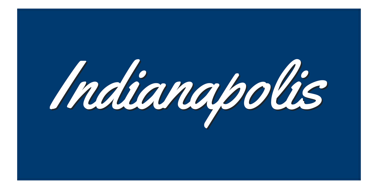 Personalized Indianapolis Beach Towel - Front View