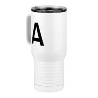 Thumbnail for Personalized Initial Travel Coffee Mug Tumbler with Handle (20 oz) - Front Left View