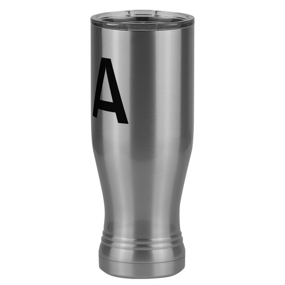 Personalized Initial Pilsner Tumbler (20 oz) - Front Left View
