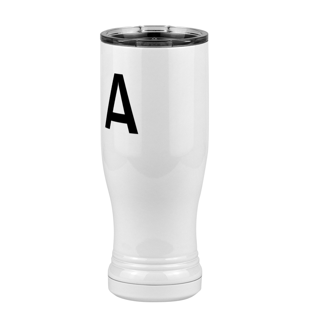 Personalized Initial Pilsner Tumbler (14 oz) - Front Left View