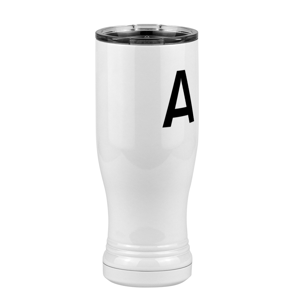 Personalized Initial Pilsner Tumbler (14 oz) - Front Right View