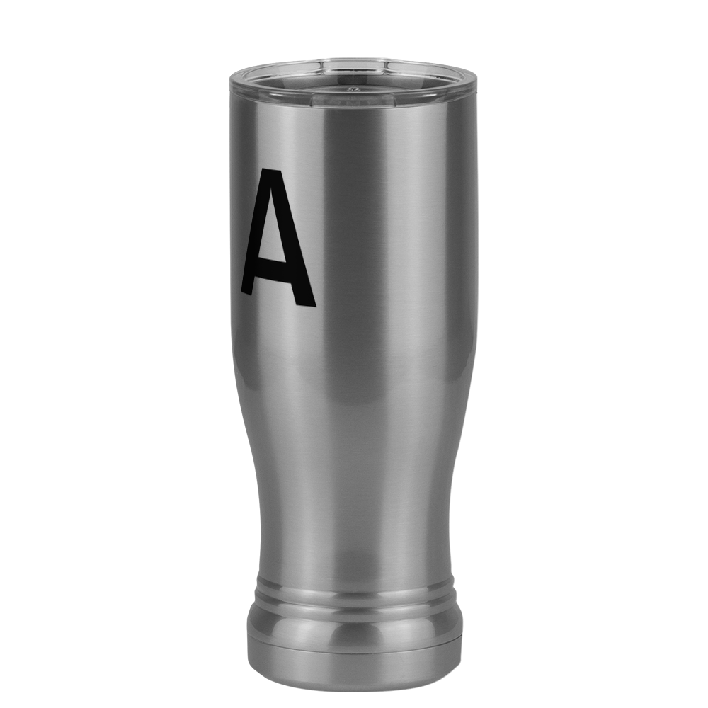 Personalized Initial Pilsner Tumbler (14 oz) - Front Left View